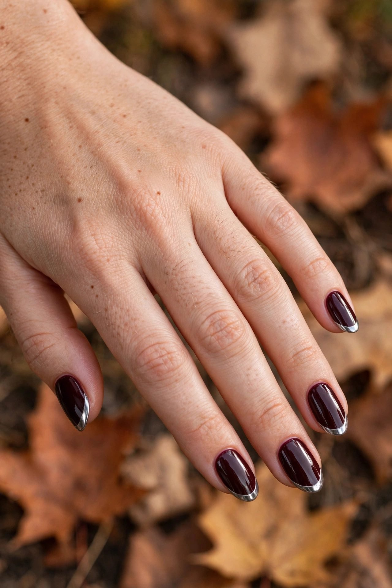 Black Cherry with Silver Chrome Tips