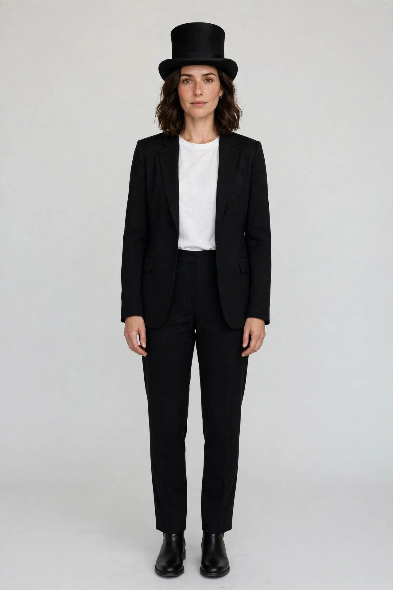 minimalist modern magician costume woman simple