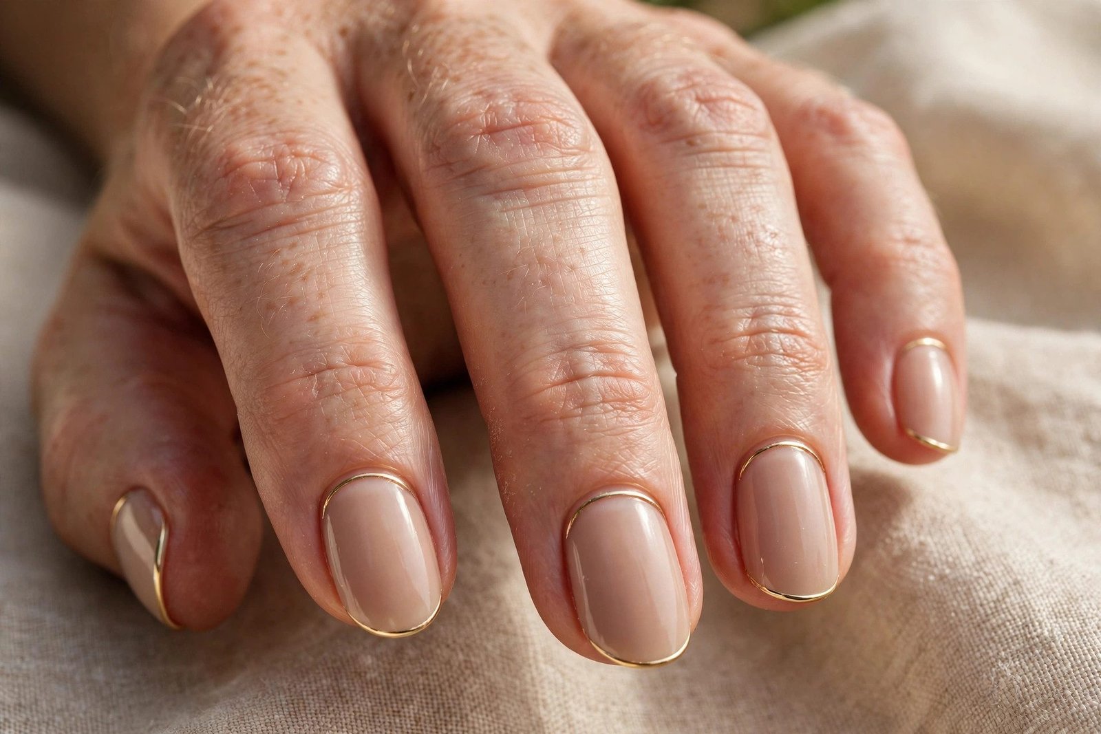 Gold cuticle cuff fall nails