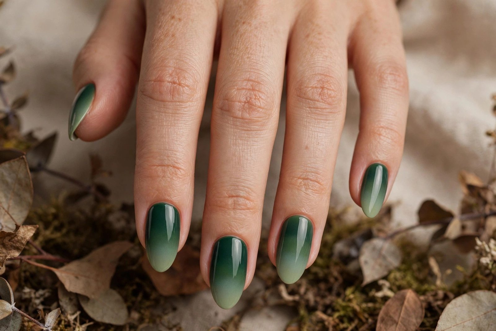 nude ombre nail art