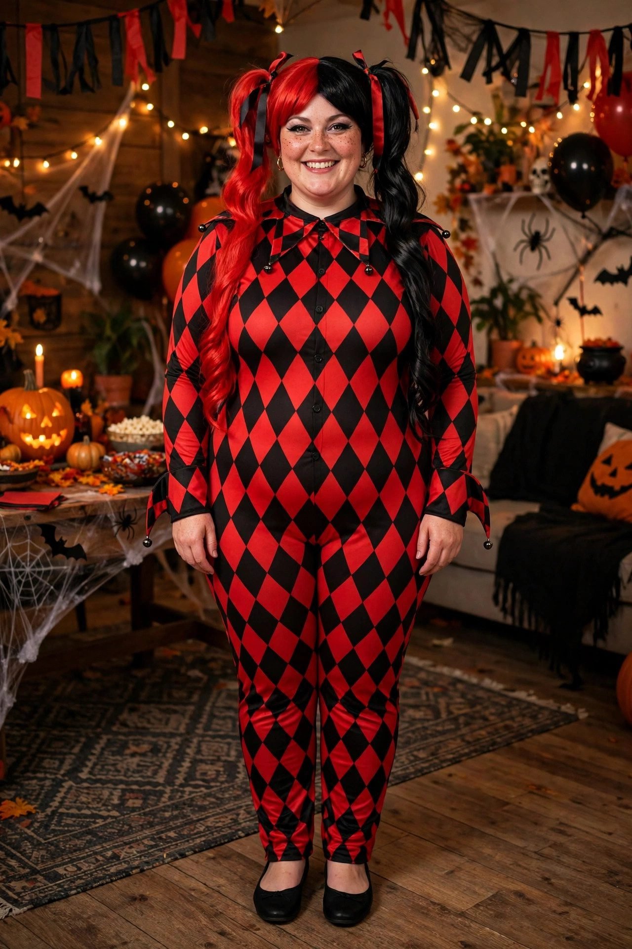 Harley Quinn Halloween costume for curvy women