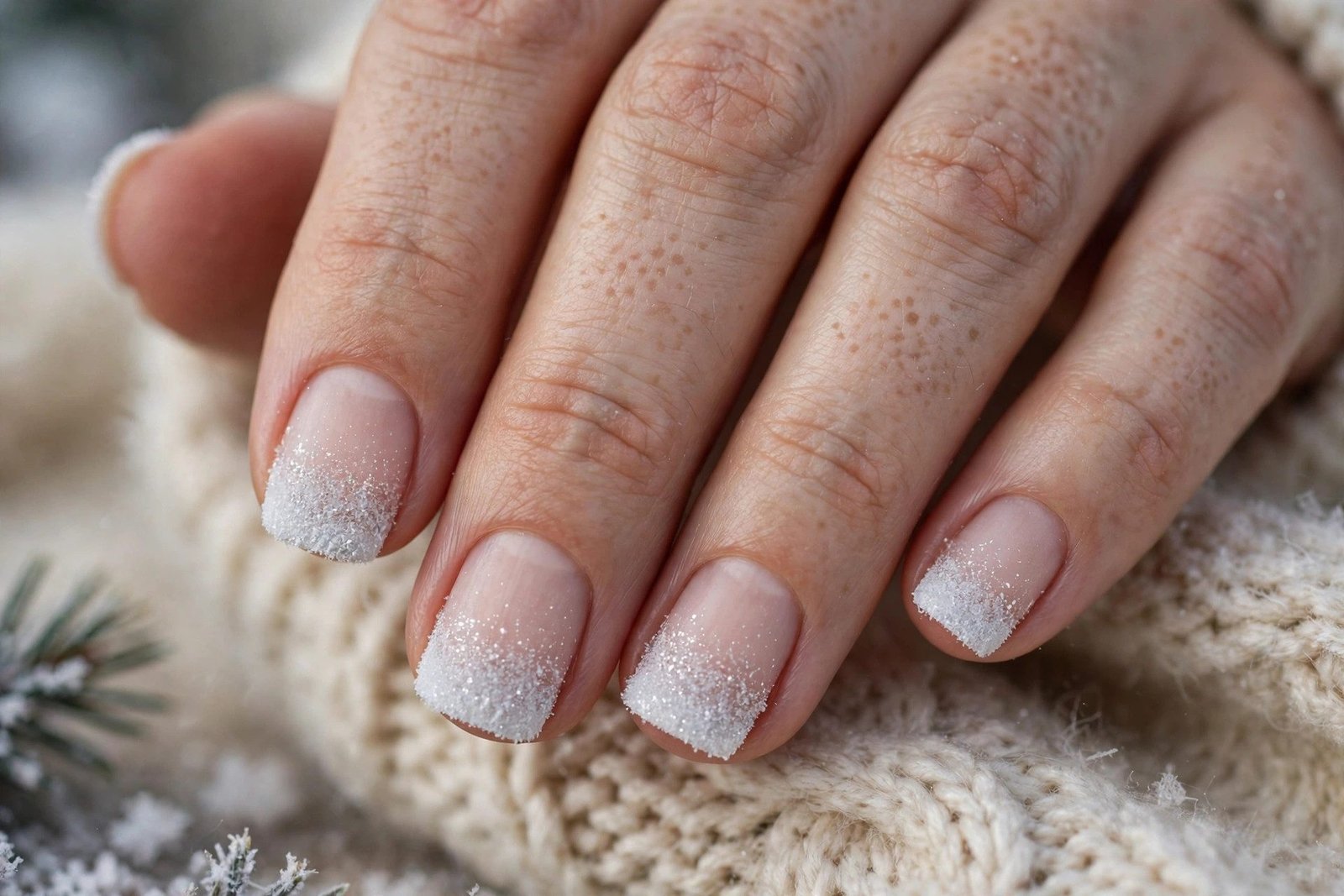 Frosted French Tips