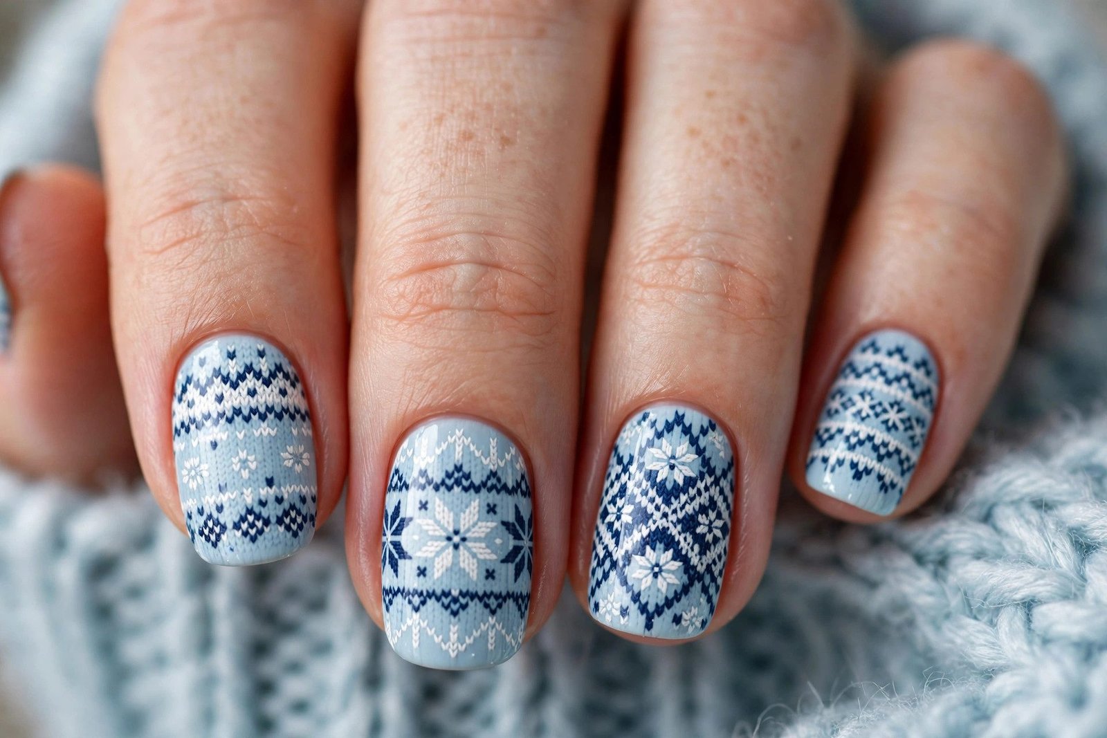 Icy Blue Fair Isle