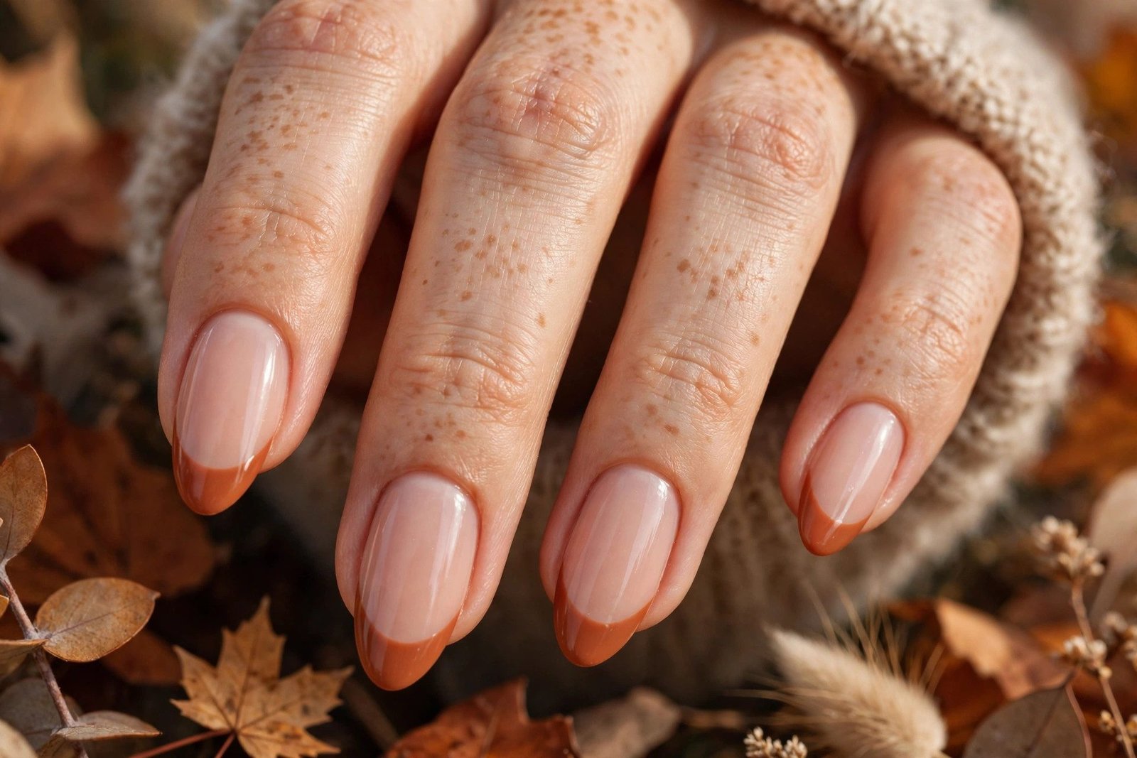Burnt Orange French Tips