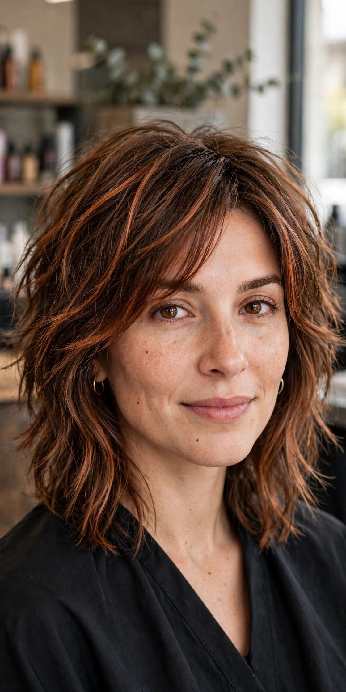 Textured Lob with Copper Highlights