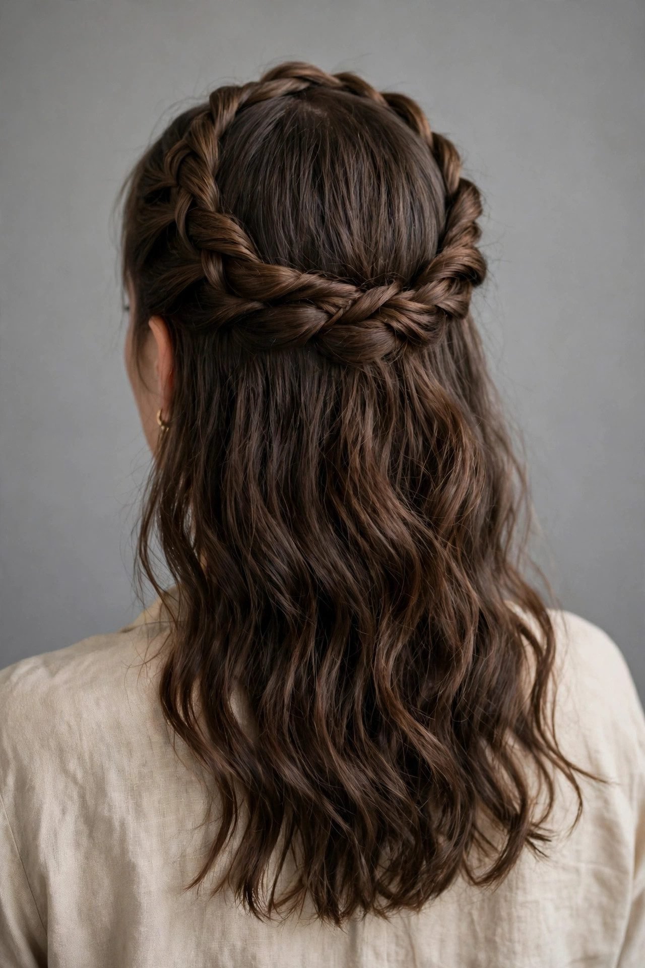 Half-Up Twisted Crown