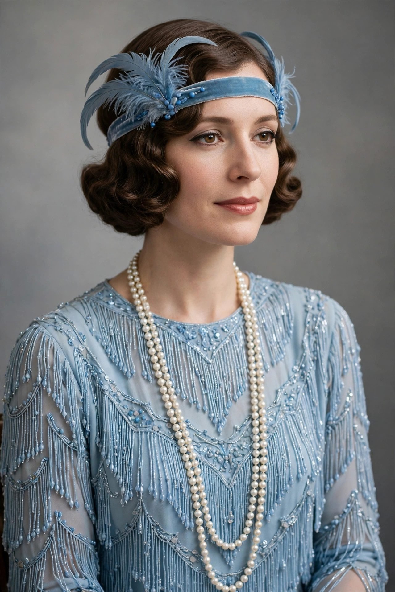 Powder-Blue Pastel Flapper