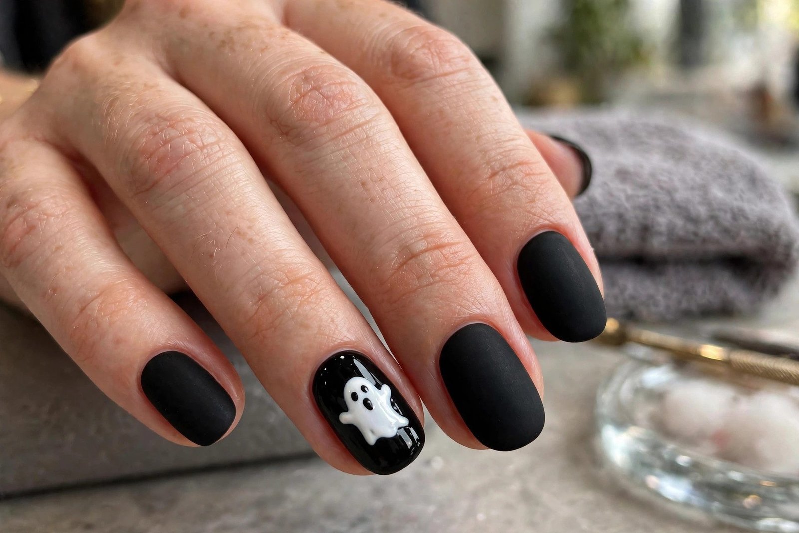 Glossy Ghost on Matte Black