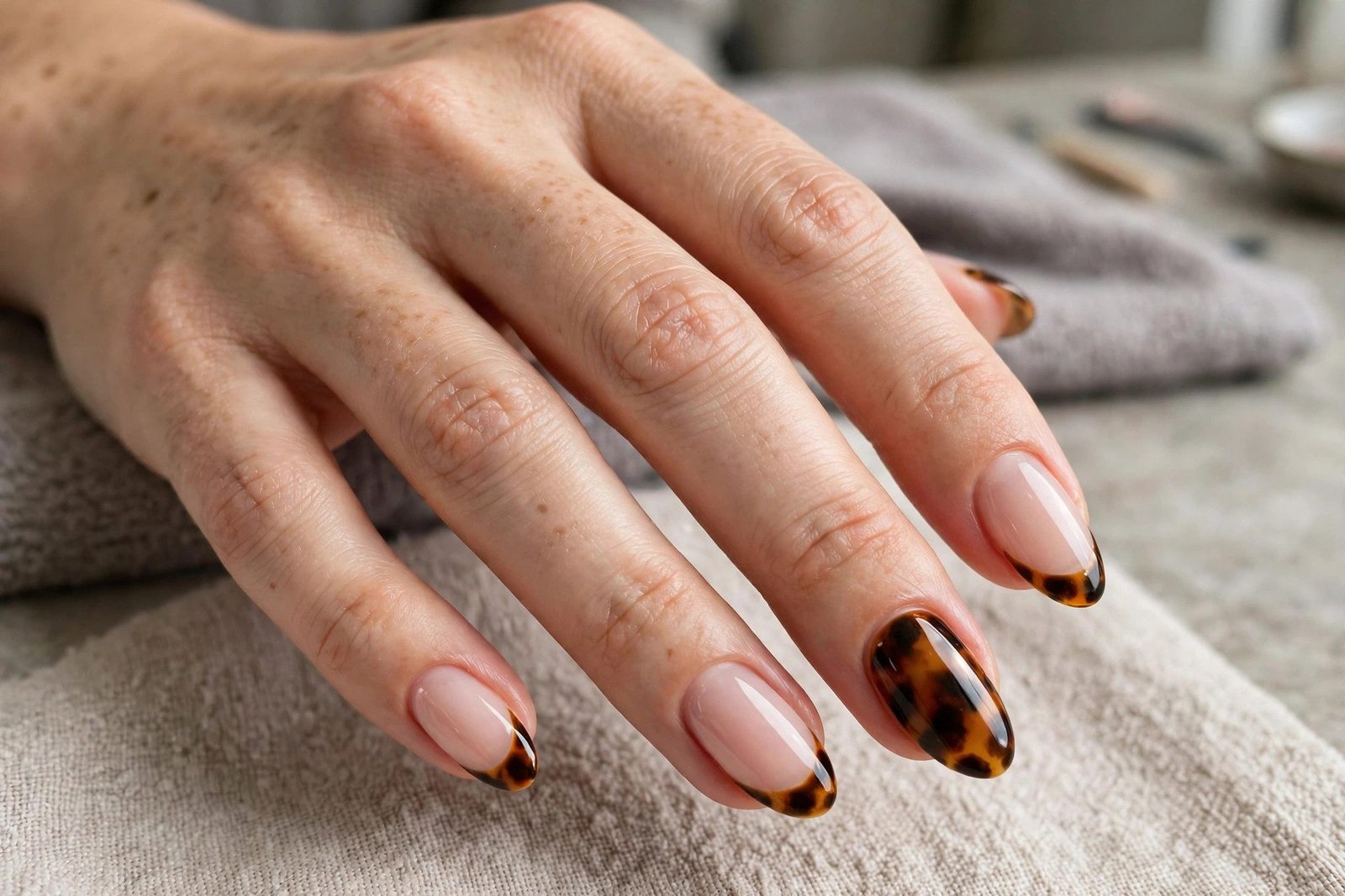 Tortoise French With a Tortoise Ring Accent