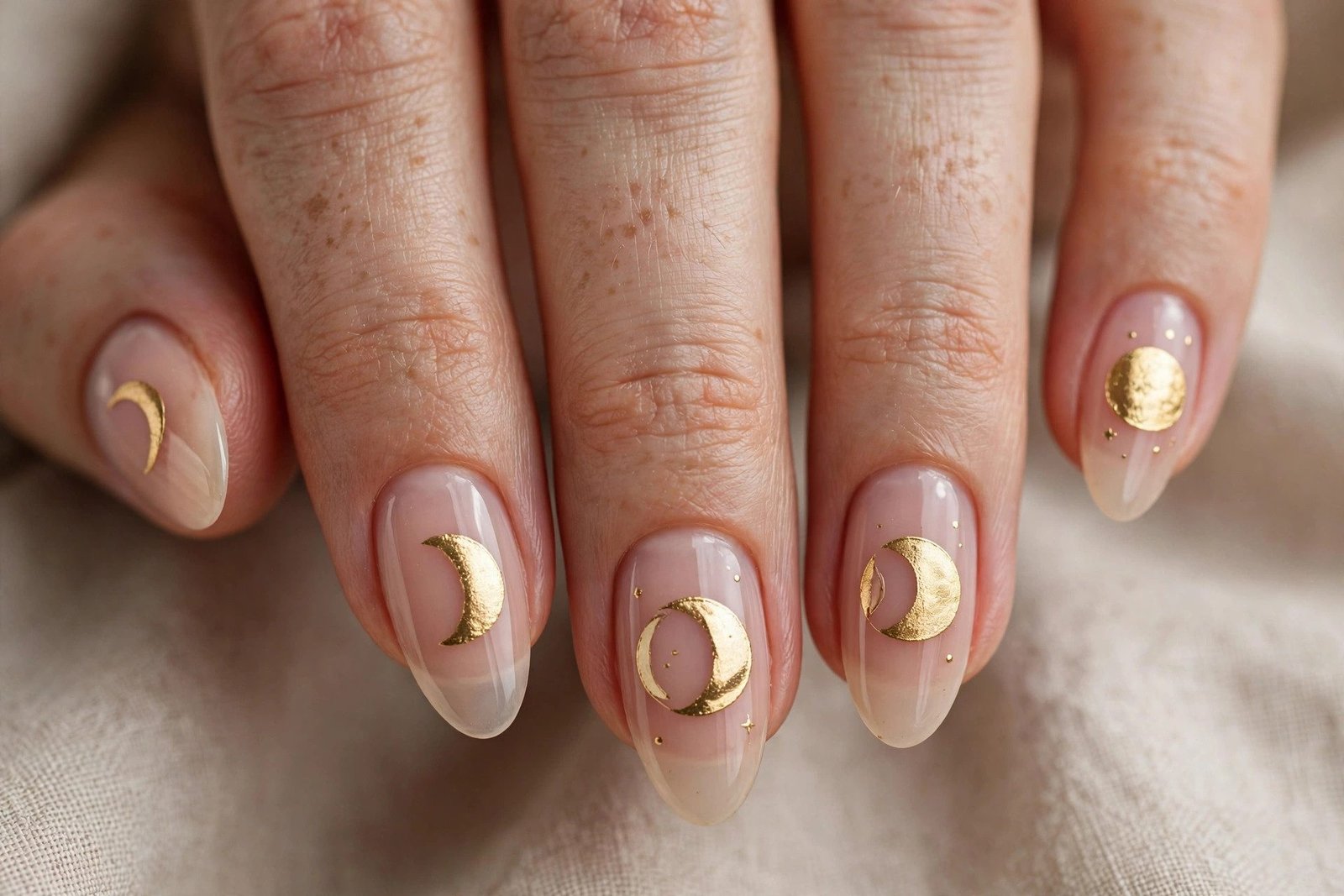 Moon Phases on a Nude Base
