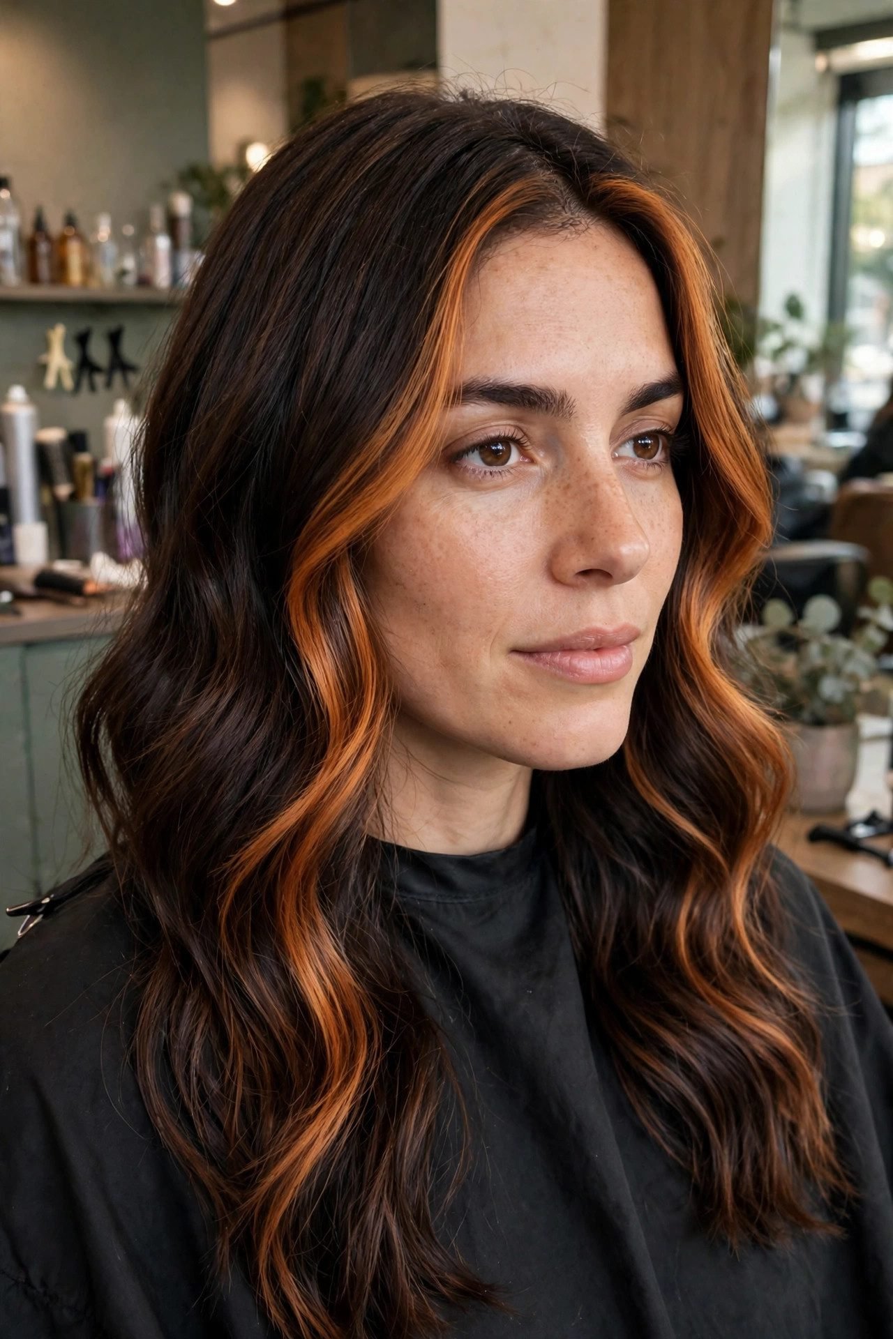 Cinnamon hair color idea 6 - warm spice tones for autumn