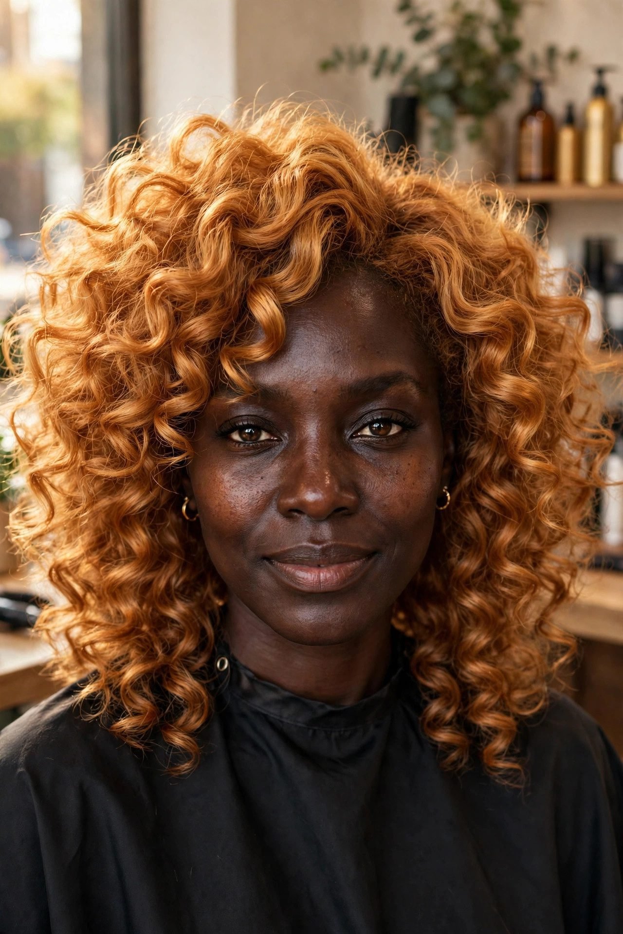 Cowboy copper hair color on dark skin - stunning variation 3