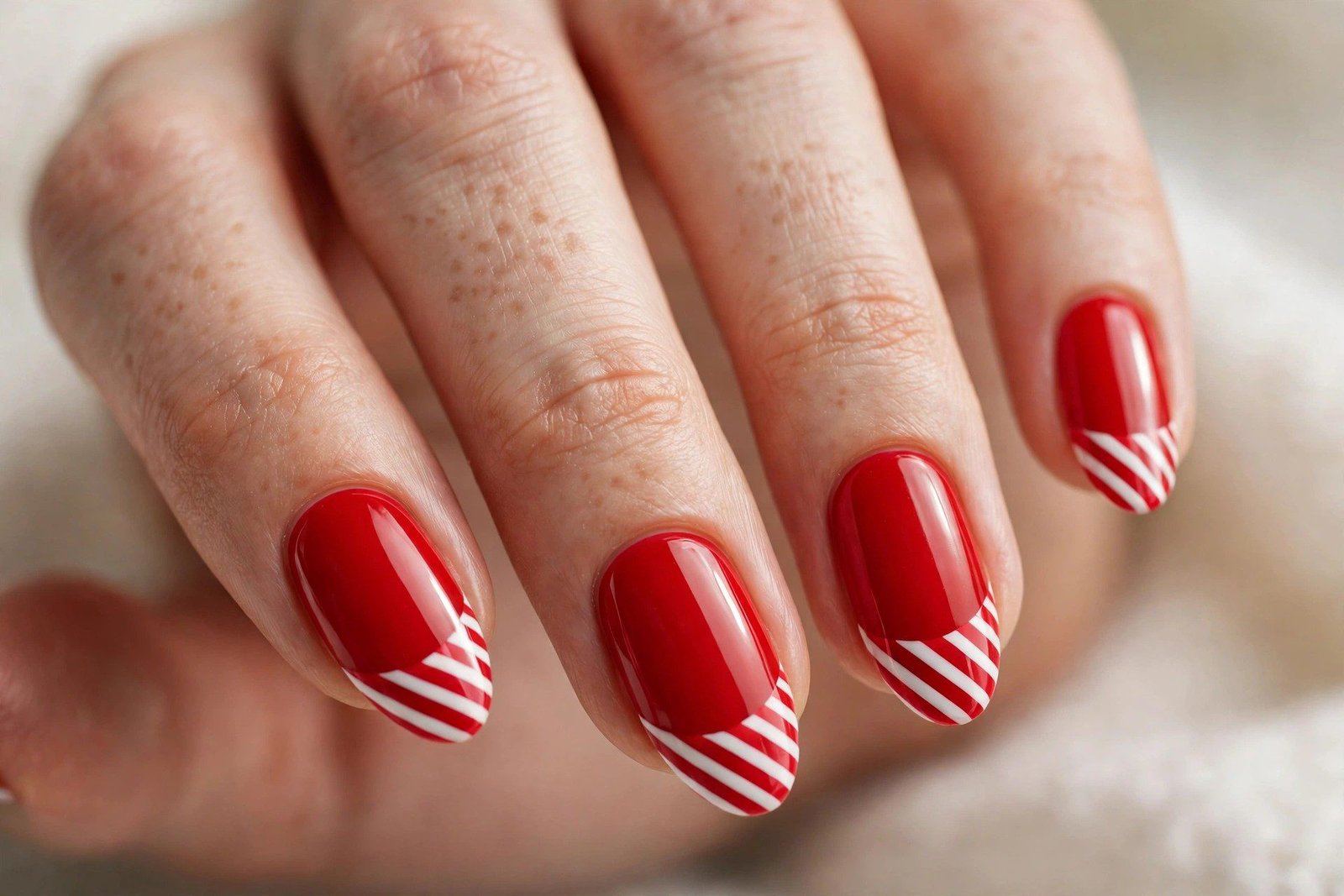15+ Christmas Nail Ideas for Almond Nails - nail idea 10