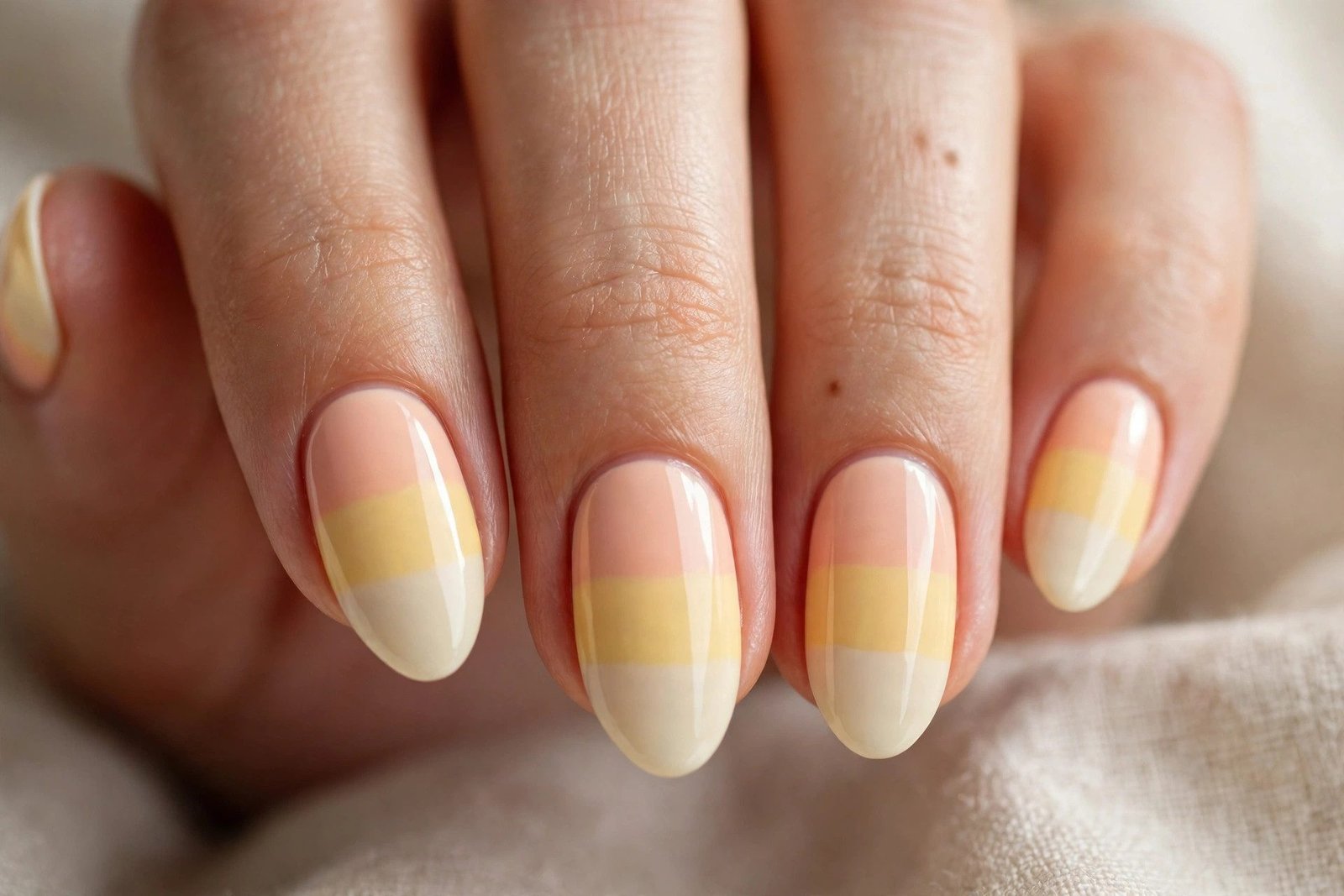 Pastel candy corn nail art