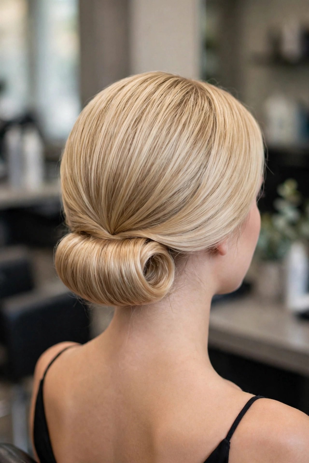Gibson tuck updo hairstyle for long hair