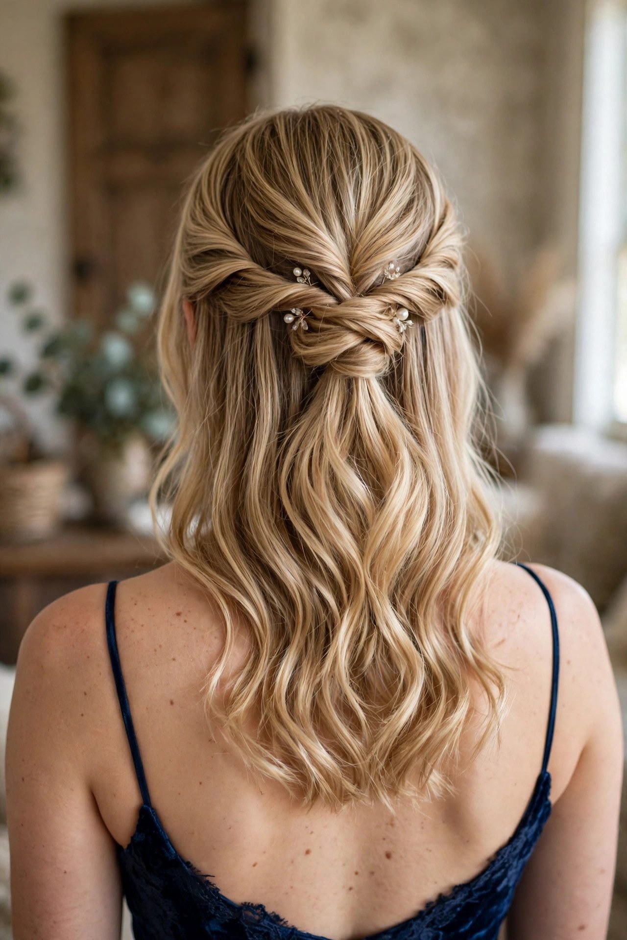 Twisted Half-Up Style
