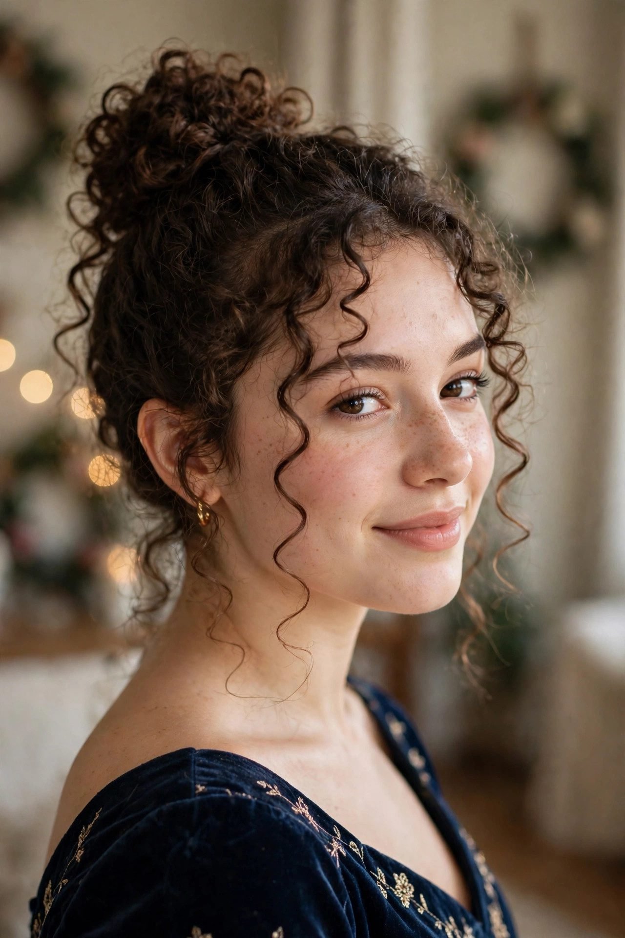 Curly Top Knot