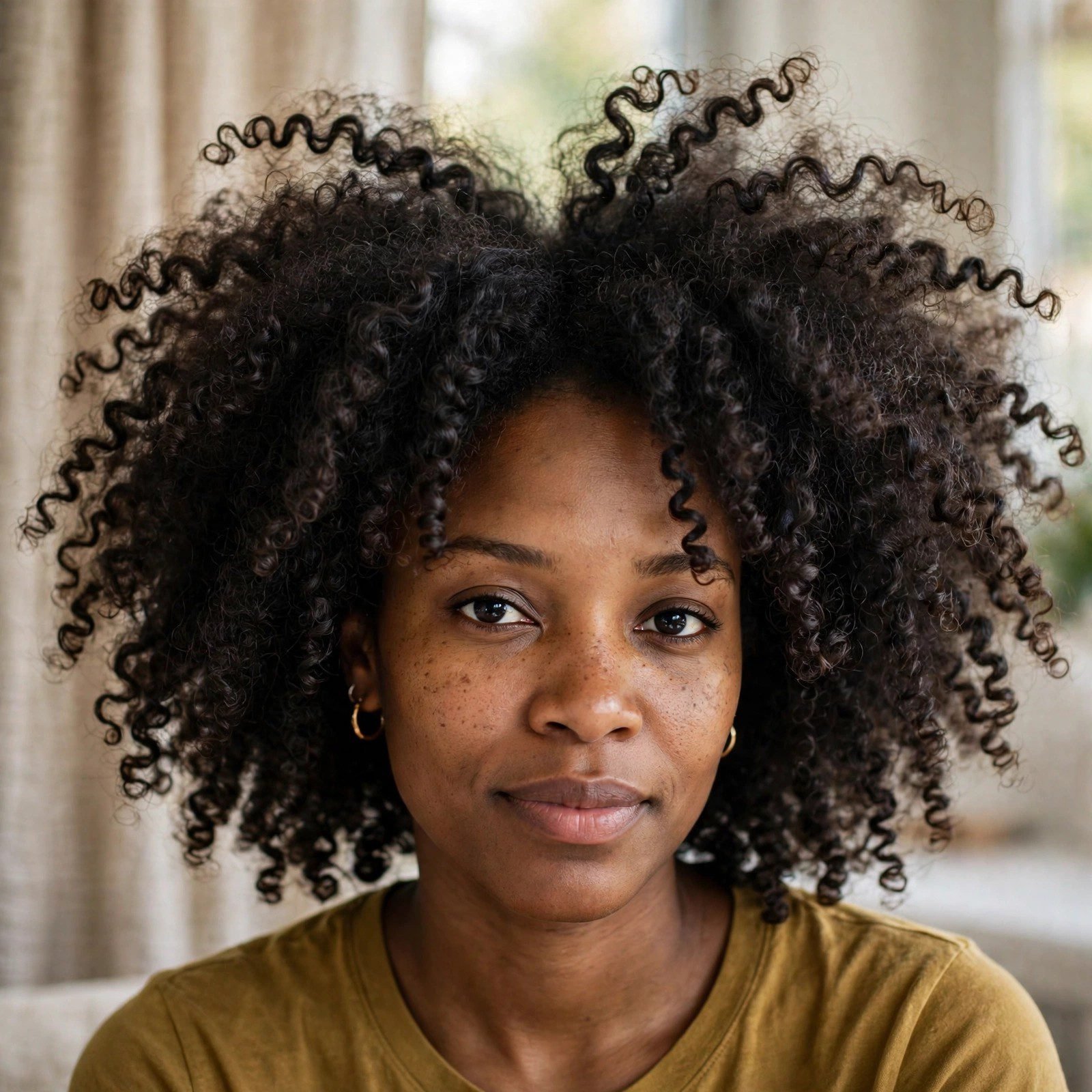 Bantu knot-out curls hairstyle