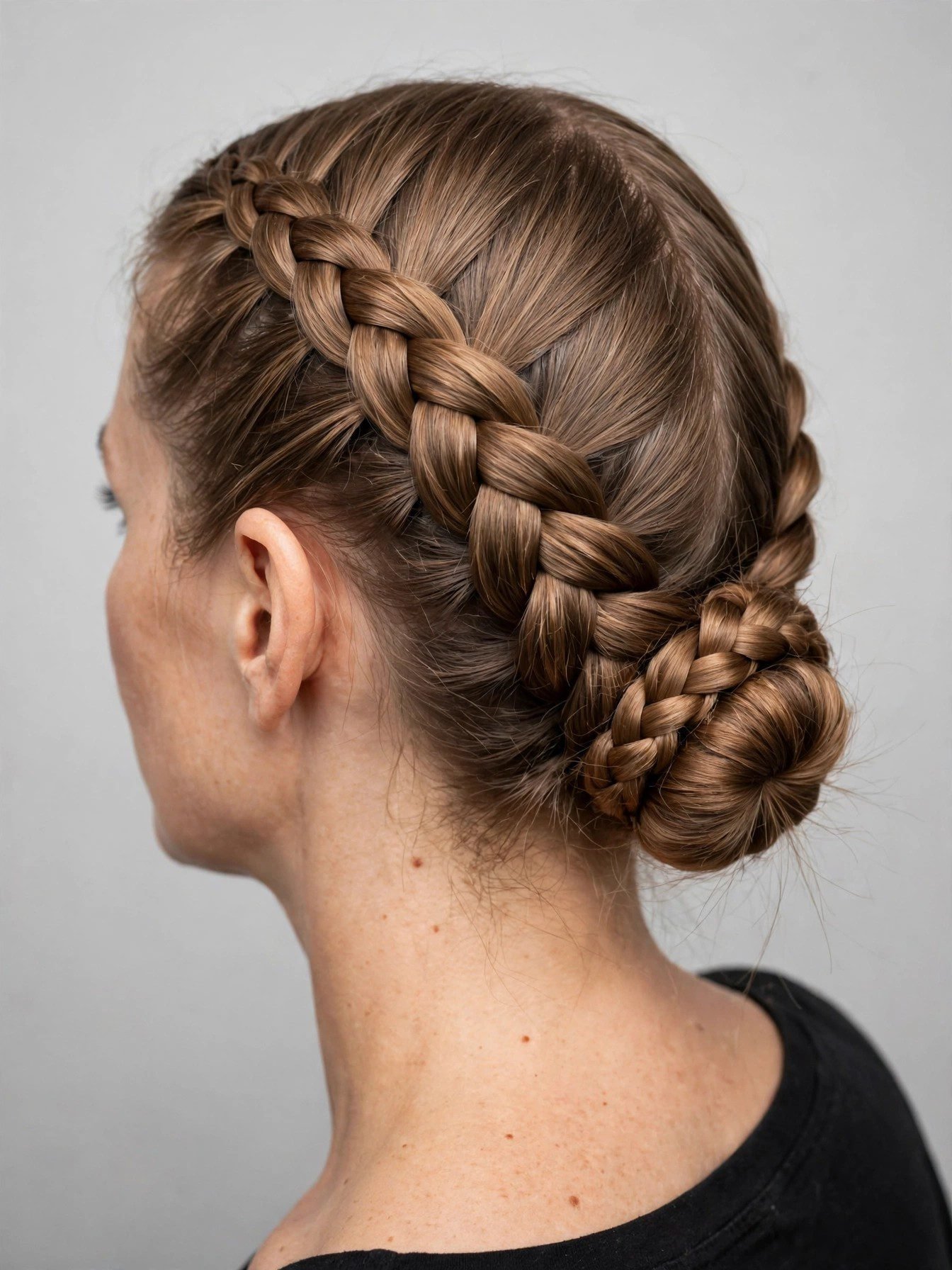 Four-Strand Braid Bun hairstyle
