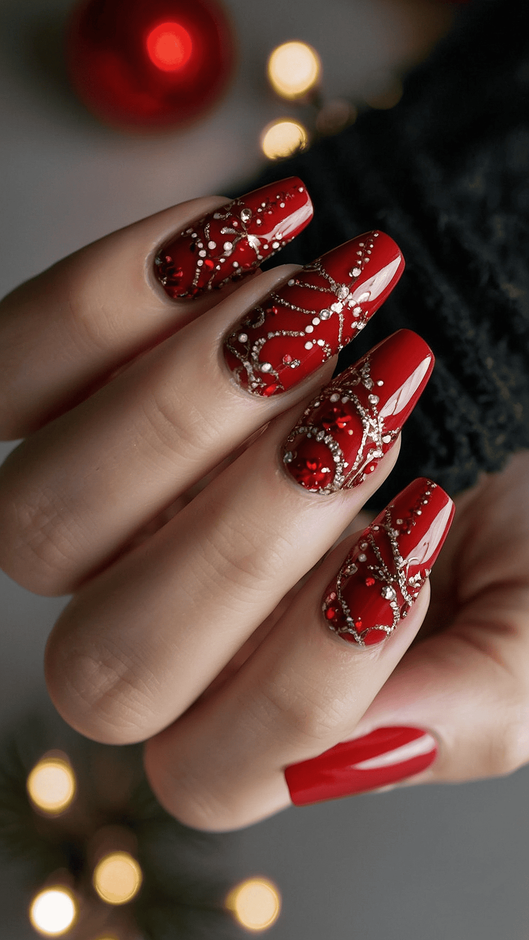 Deep Oxblood With Gold Foil Flecks