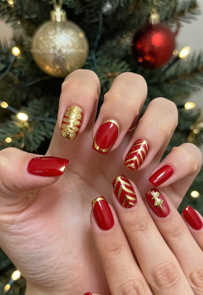 Cranberry Shimmer Nails