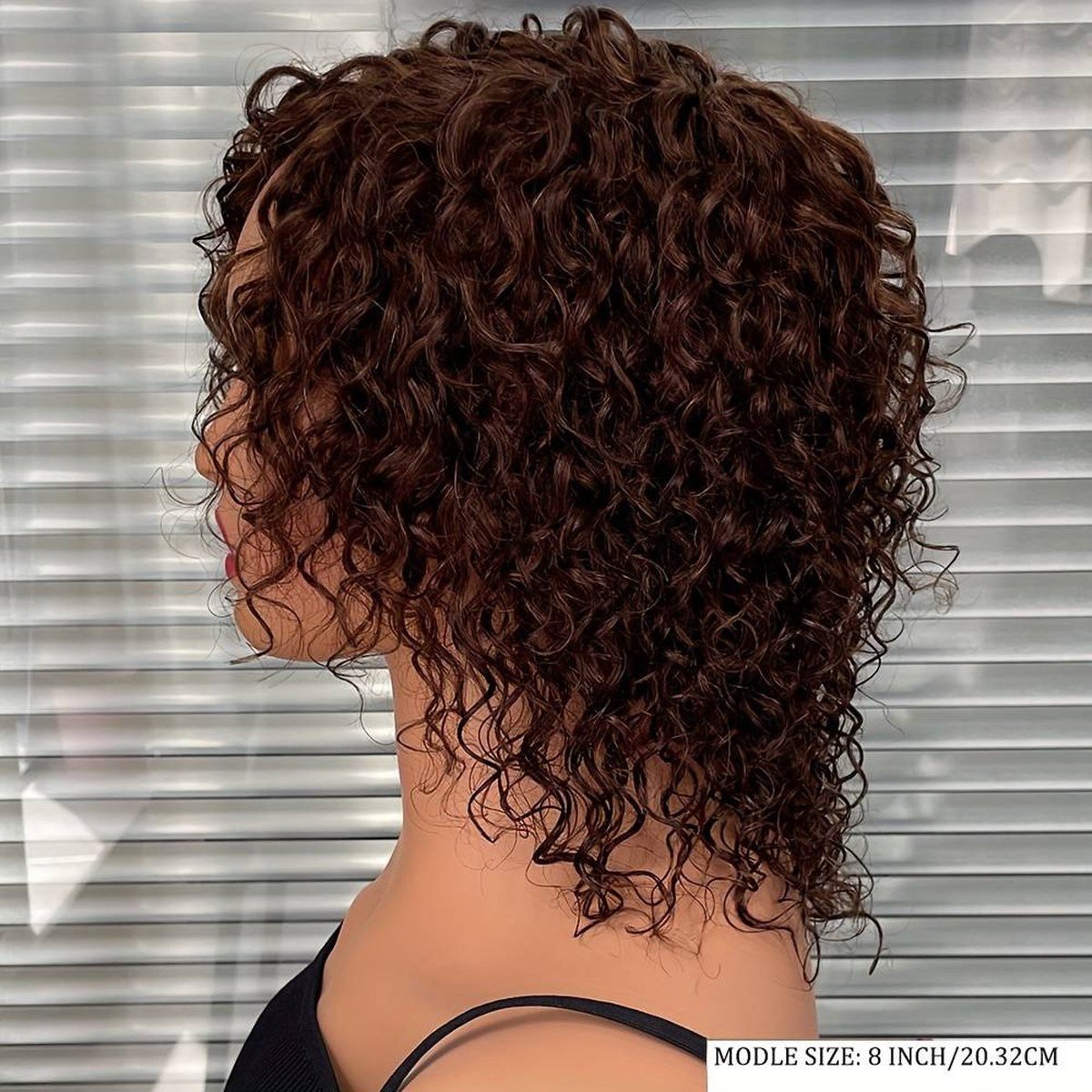 Rich chocolate curly wig