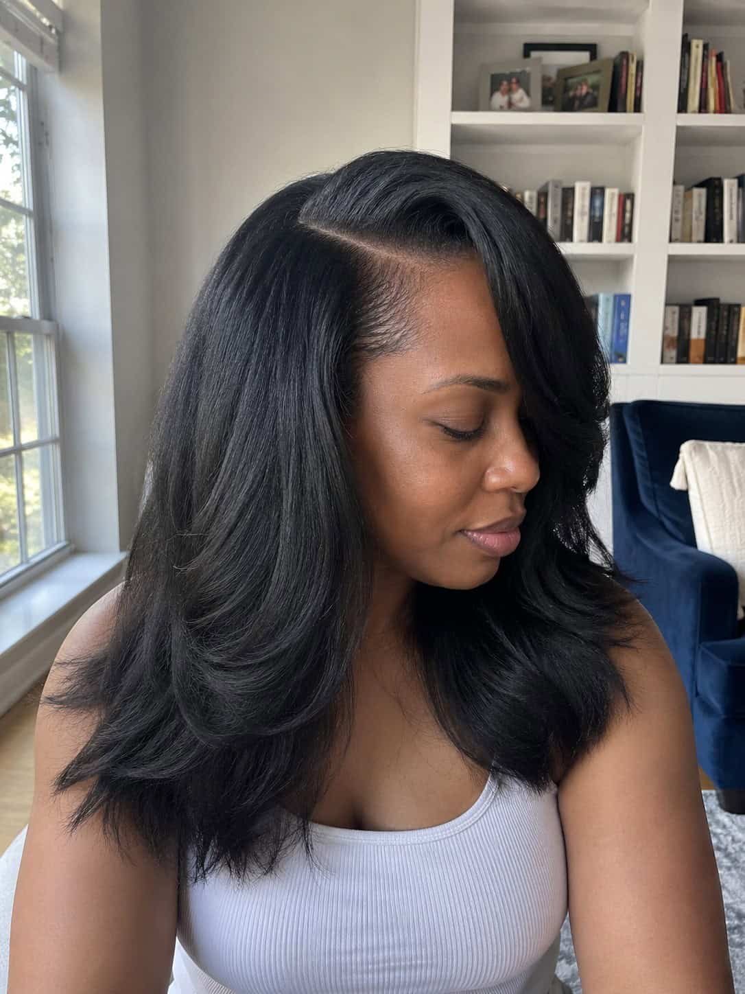 Faux Blowout: Curled Ends, Deep Part (12 Minutes)