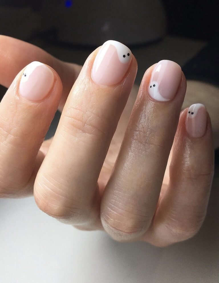 Single Tiny Ghost on Sheer Nude