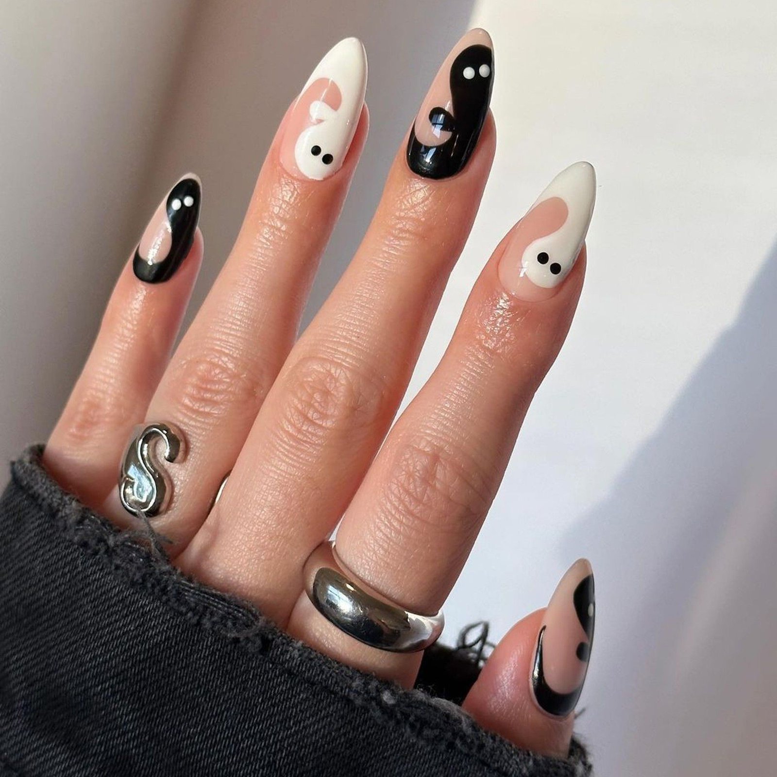 Tiny Ghost on Soft Grey