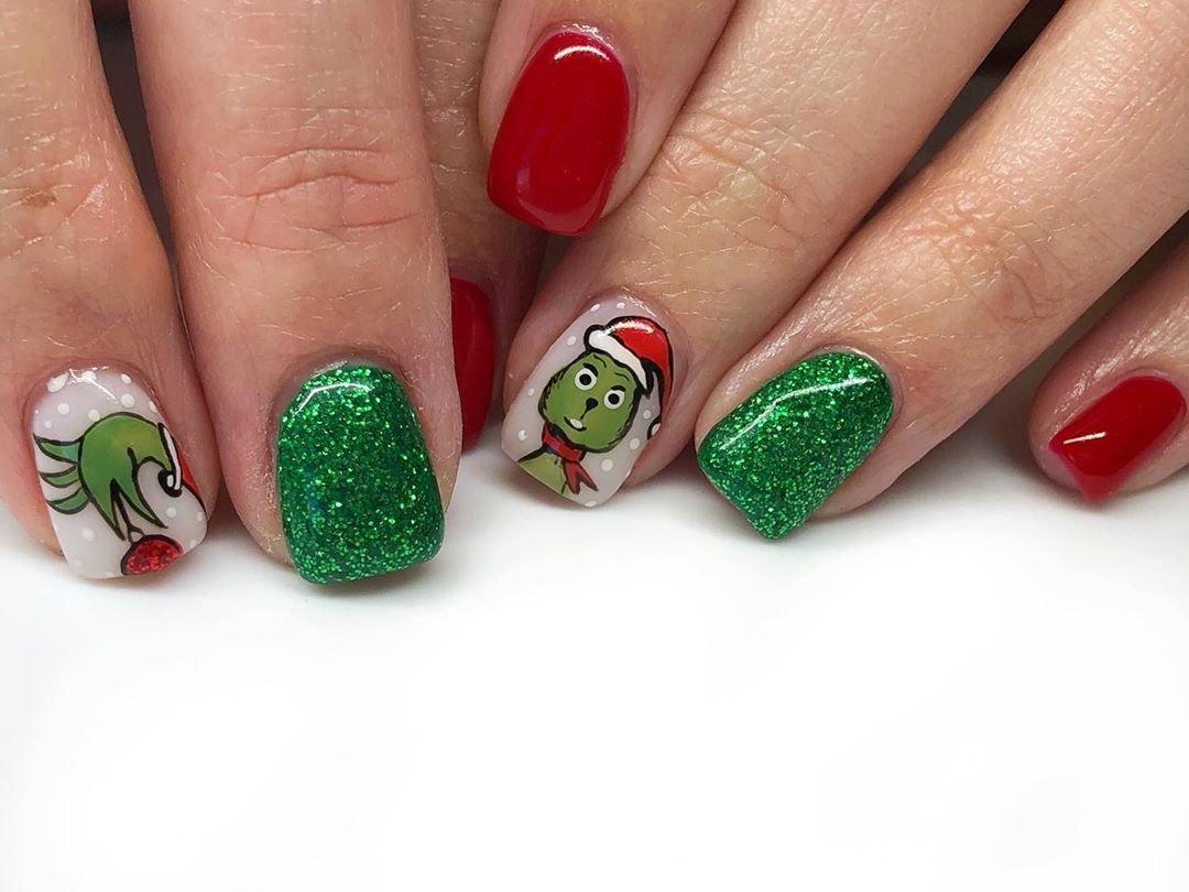 Grinch Green Glitter Ombré