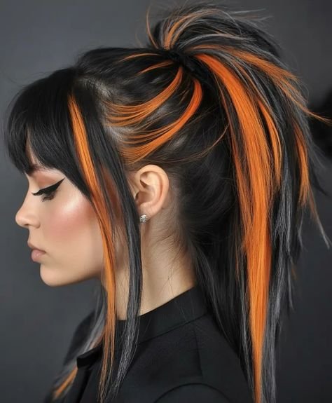 Gothic high ponytail for Halloween