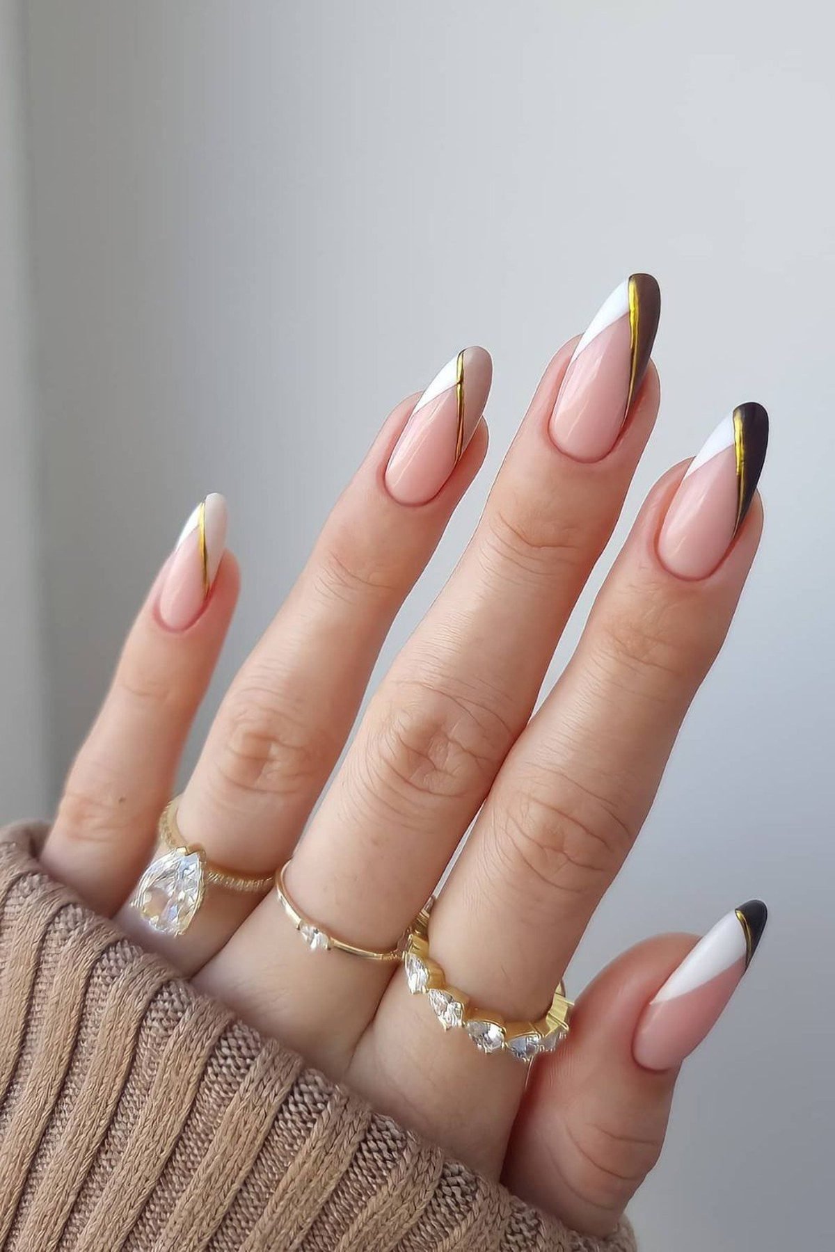 Glazed donut nails pearly homecoming