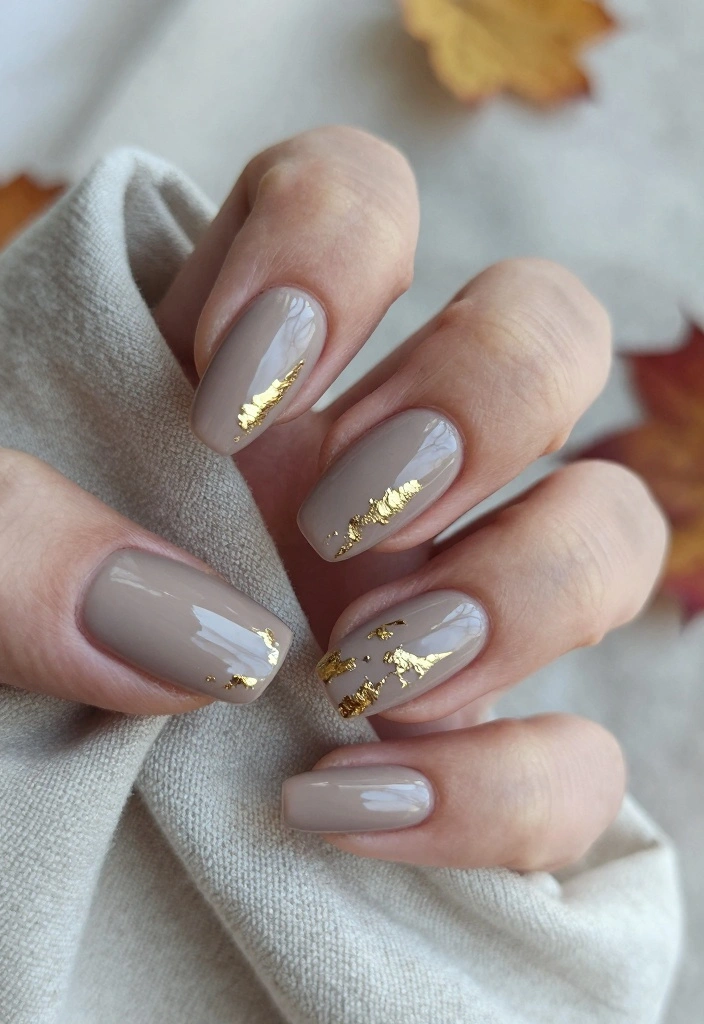 18+ Square Nail Designs for Fall Minimalists - nail idea 16