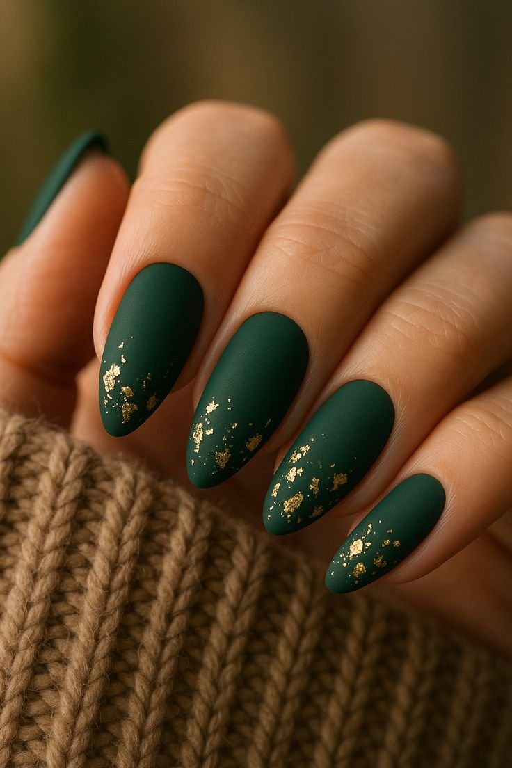 15+ Christmas Nail Ideas for Almond Nails - nail idea 2