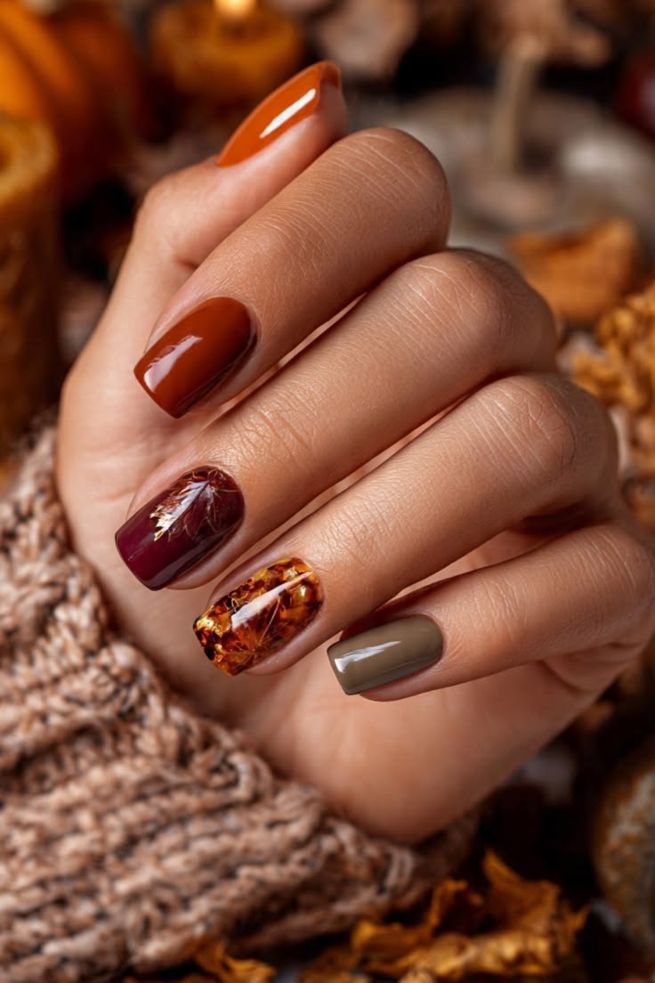 Toasted marshmallow tip nails