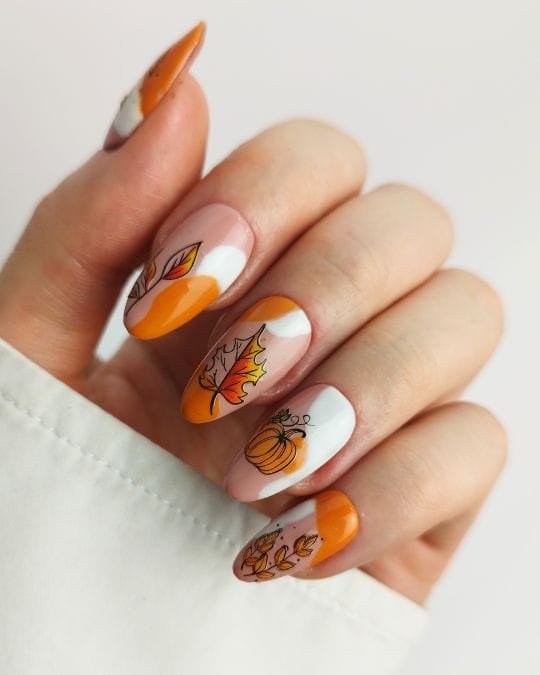 Spiced tortoiseshell nail design