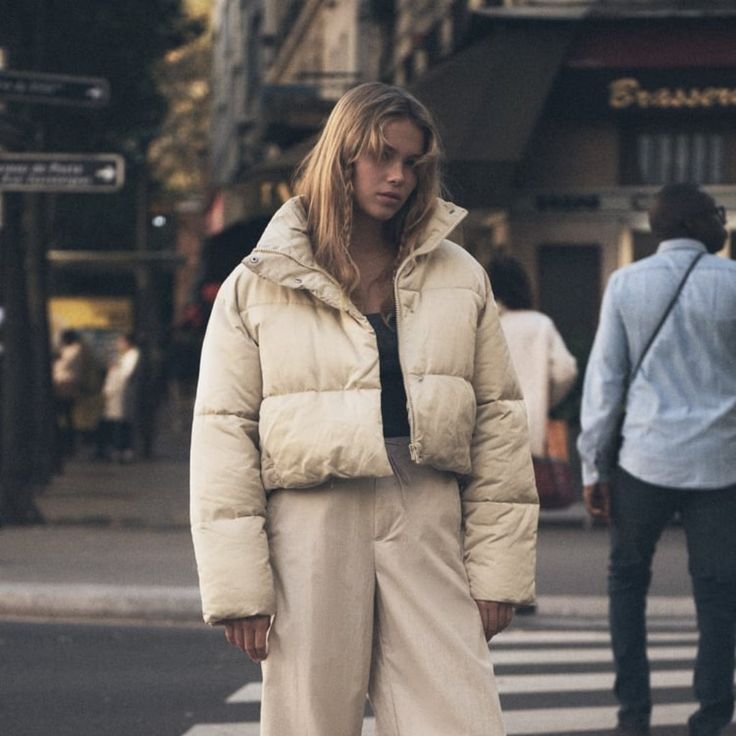 Puffer jacket with leggings athleisure outfit