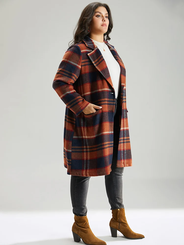 Plus size long knit duster coat layered over an outfit