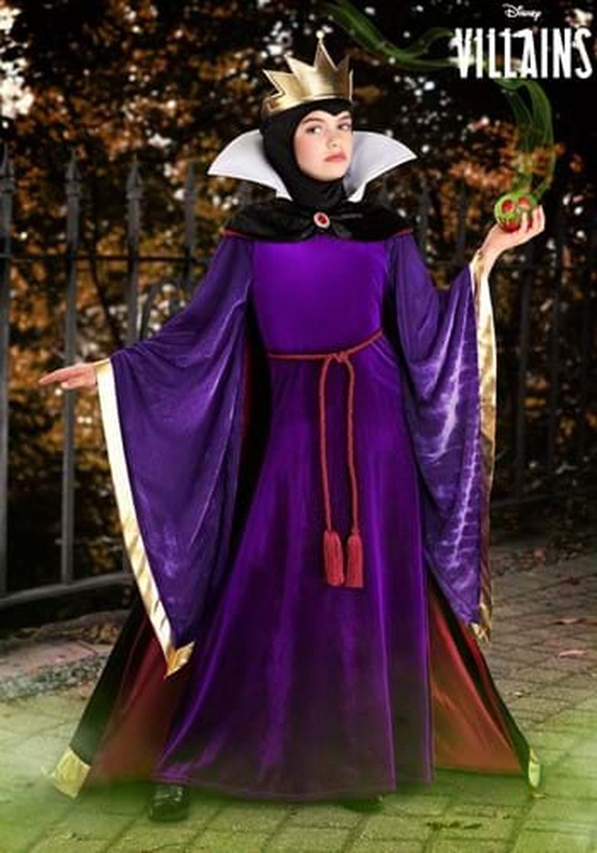 Evil queen purple hair crown costume