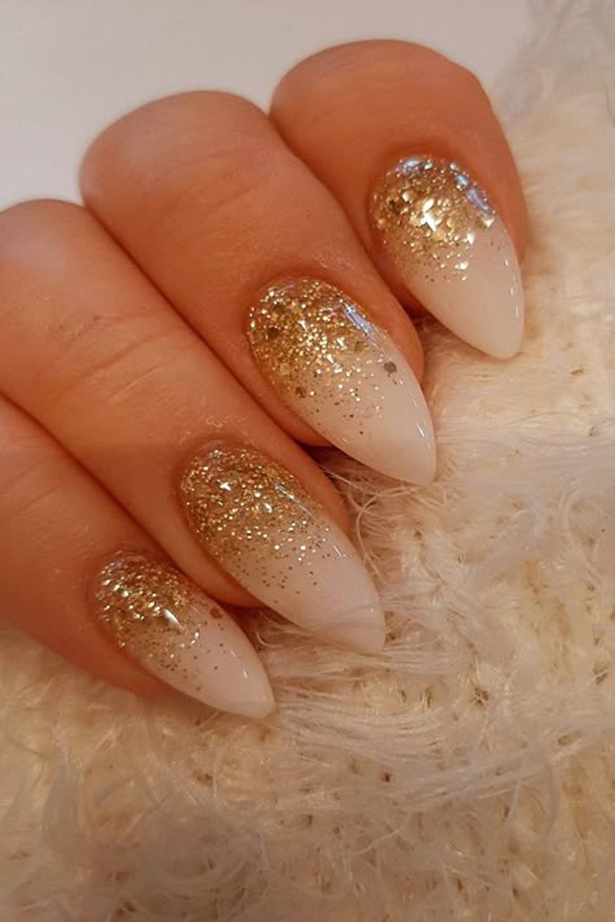 Diamond dust shimmer topper nails homecoming