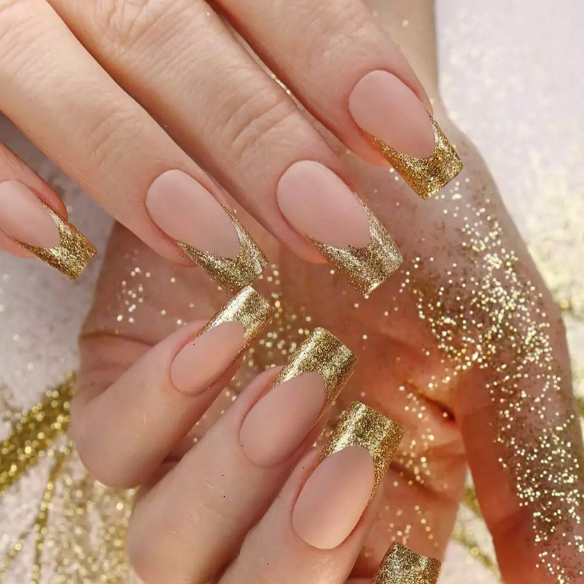 Iridescent mermaid shimmer nails homecoming