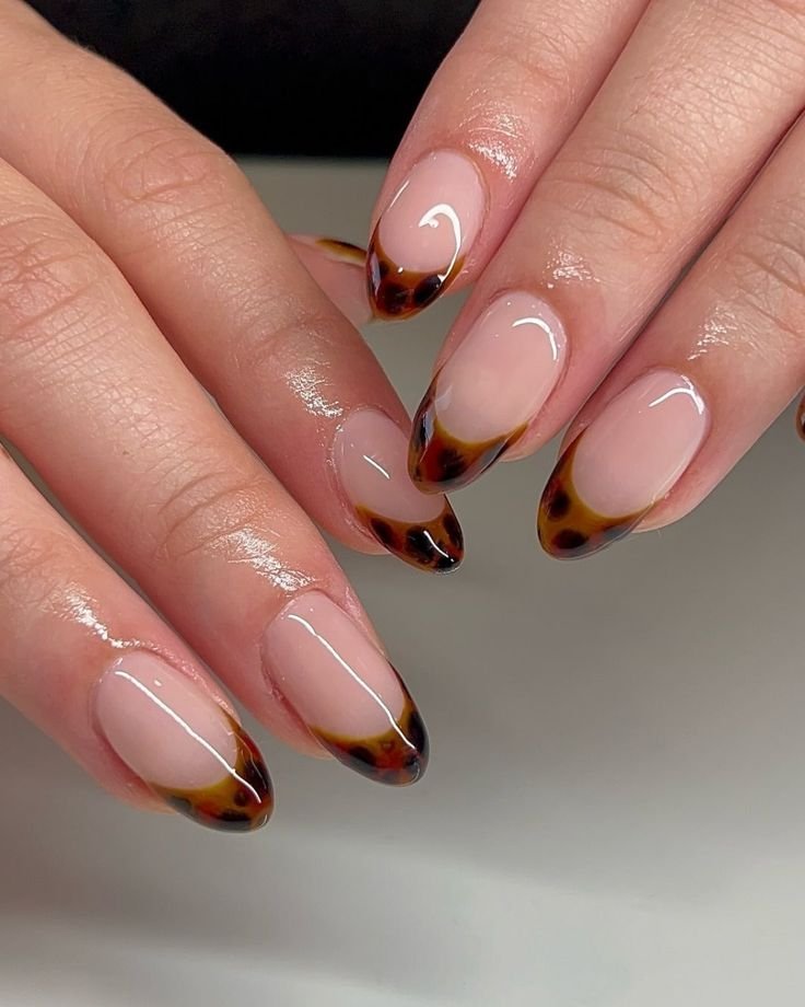 Tortoise French on Sheer Nude