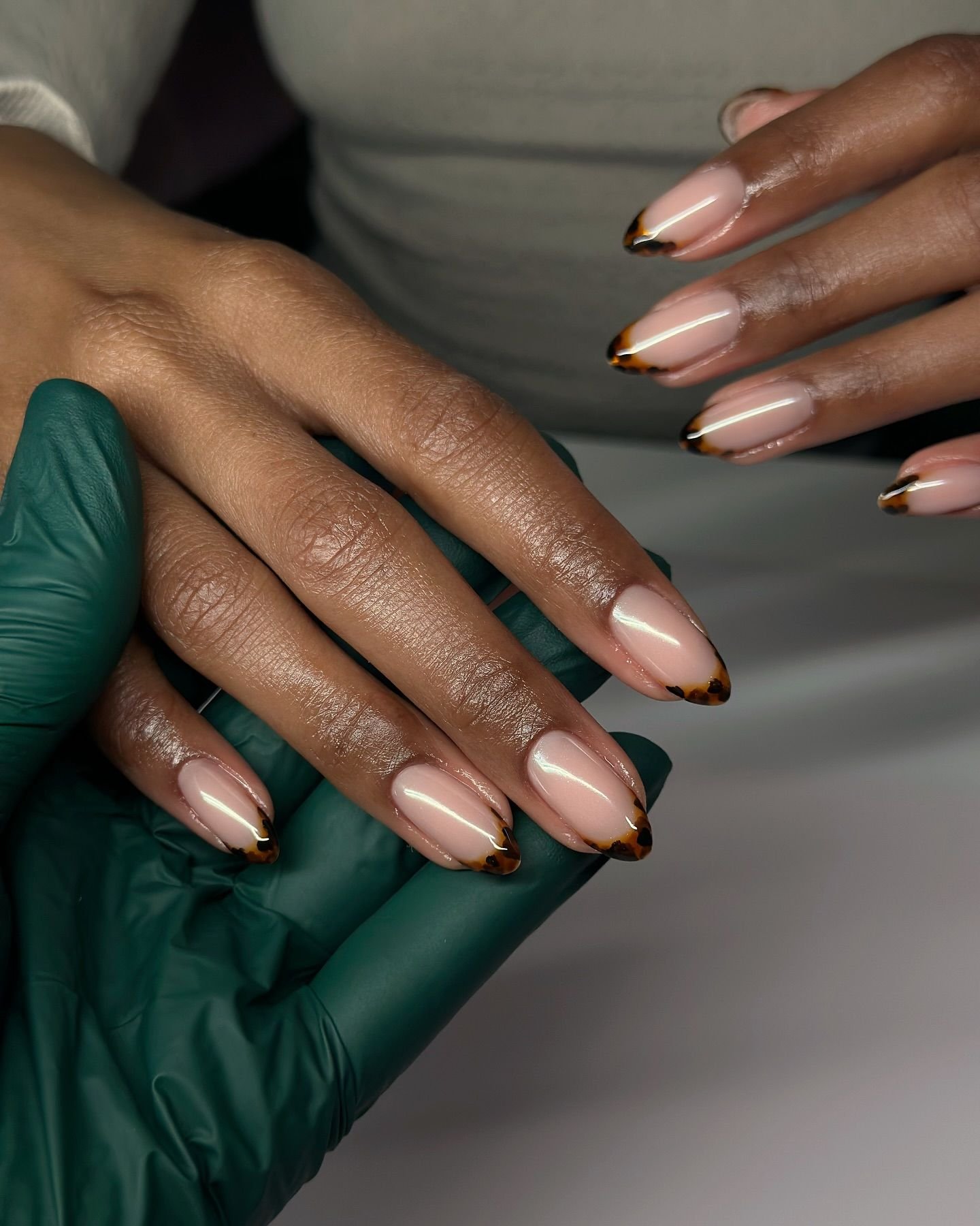 Tortoise French With a Gold Foil Line