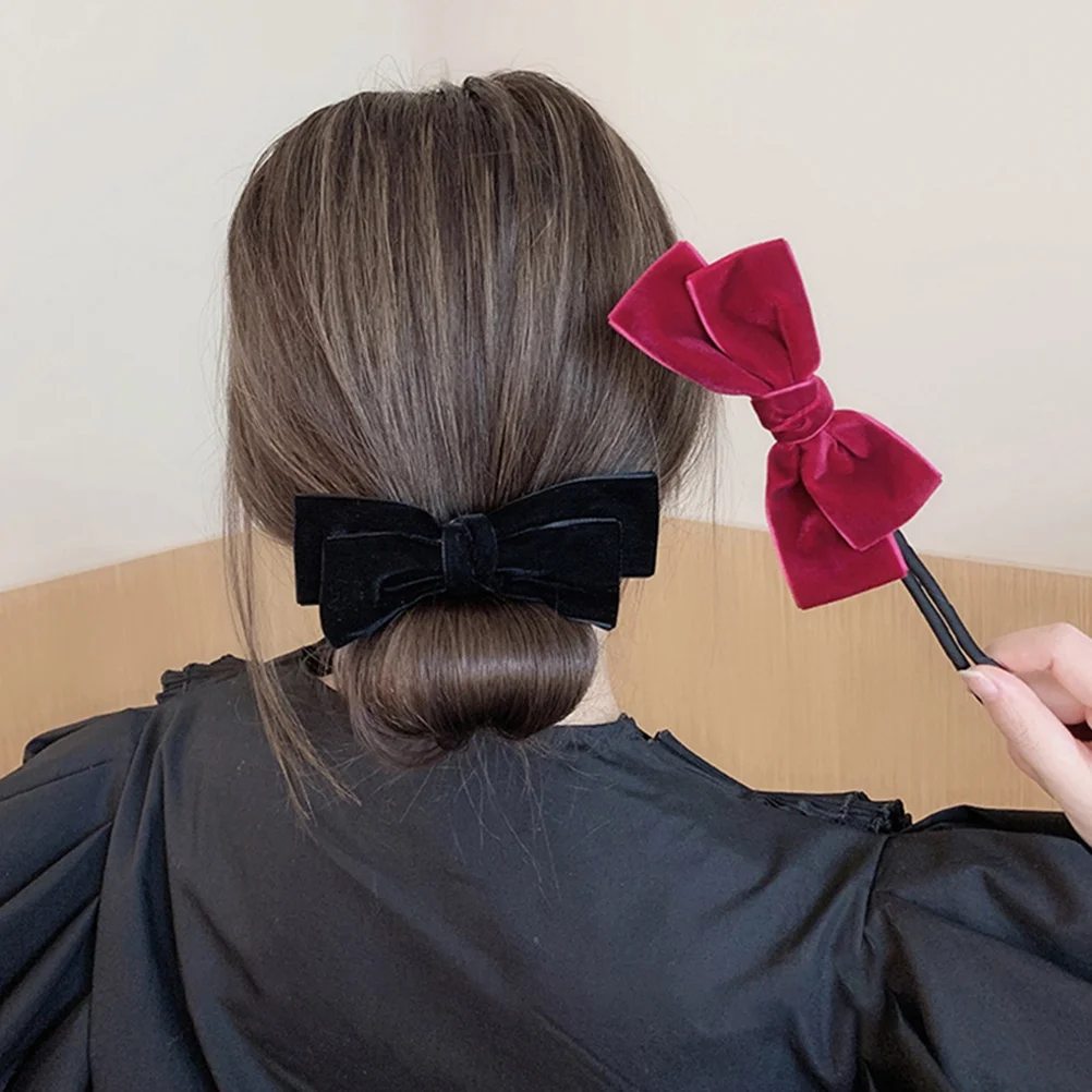 Velvet Bow Barrette