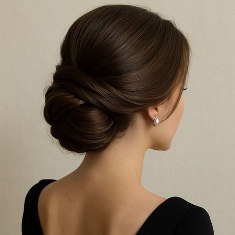1. Classic Low Chignon