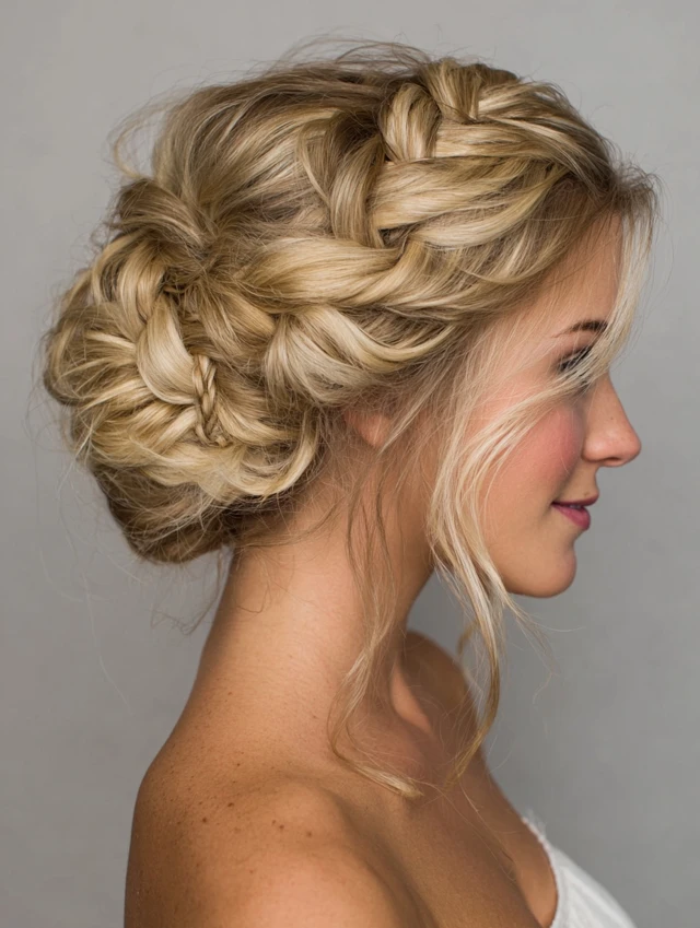 4. Braided Crown Updo