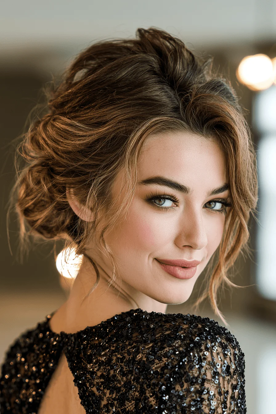14. Side-Swept Updo