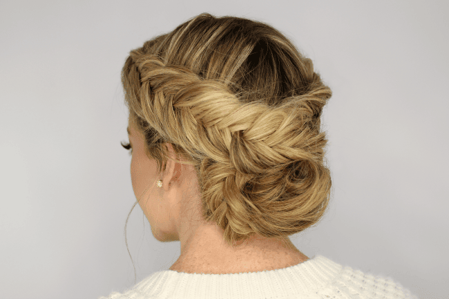 17. Fishtail Braid Updo