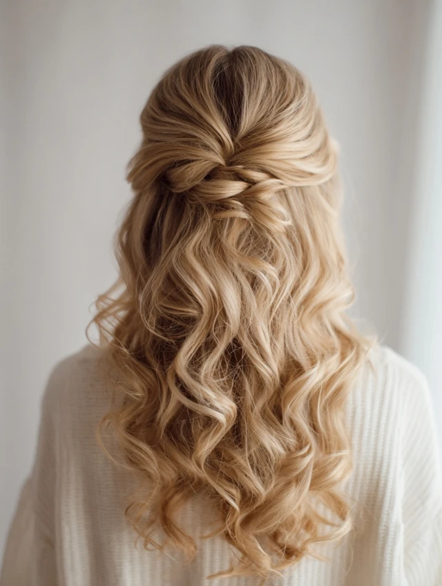 18. Half-Crown Twist Updo