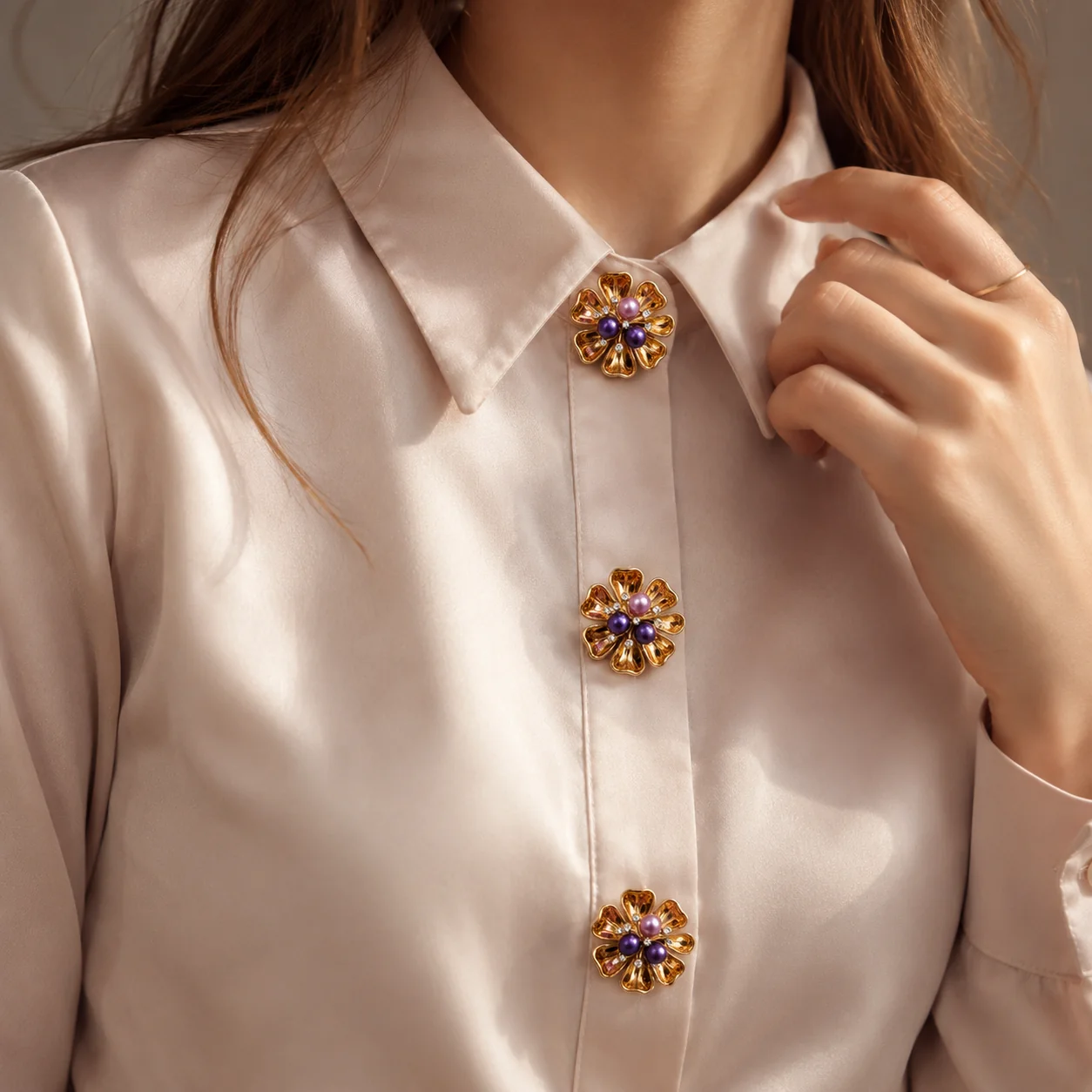 Down a Silk Blouse Placket